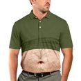 thumbnail image 4 of OIOLOYJM Mens Golf Shirts 3D Print Novelty Performance Short Sleeve Mesh Casual Quick Dry Breathable Polo Shirts Basic Lounge Cuteout Collared Shirts Army Green 3XL, 4 of 5