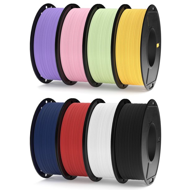 Filamento para impresora 3D ELEGOO Mate PLA de 1,75 mm, 8 colores, 2 kg