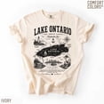 thumbnail image 3 of Lake Ontario Map Shirt Great Lakes Apparel Freshwater Sea Shirt Navy Ontario Canada Tee Lighthouse Graphic Top, 3 of 9