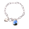thumbnail image 1 of Pulsera de cadena de corazón de piedra natural Unbranded 7,5 pulgadas, 1 of 3