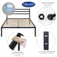 thumbnail image 5 of Magma Life Base de Cama Matrimonial con Cabecera de Metal Resistente, Plataforma con Espacio de Almacenamiento, Fácil Armado, Soporte Antideslizante para Colchón, Diseño Moderno y Duradero, 5 of 5