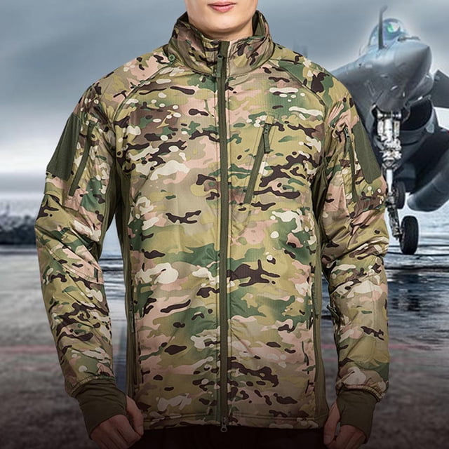 Chaqueta con capucha suave para hombre impermeable ejército Outwear deportes Green_XL Colcomx Rompevientos