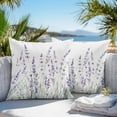 thumbnail image 5 of Waterproof Throw Pillow Covers Set of 2, 26x26 Inch Purple Spring Floral Decorative Pillowcases Outdoor Pillow Slip Cushion Covers Set for Couch Tent Summer Flowers Botanical, 5 of 7