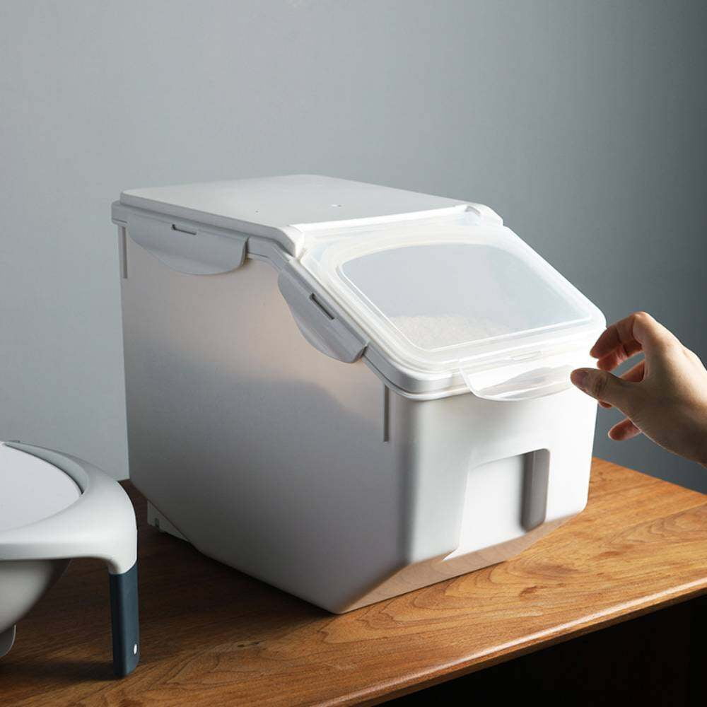 Household Rice Storage Bucket Rice Cylinder Sealed Moistureproof Flour ...