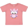 thumbnail image 3 of Inktastic Cute Pink and Purple Owl Girls Baby T-Shirt, 3 of 5