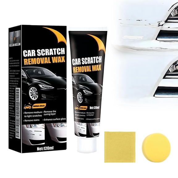 Scratch Remover for Vehicles, Car Scratch Remover for Deep Scratches, Cars Polishing Wax Scratchs Remover Car Paint Scratch Repair Kit with Wipe and Sponge