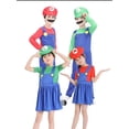 thumbnail image 4 of Ropa de Anime para Cosplay, sombrero, mono, traje con barba, Super Luigi, hermano, niños, adultos, Unny, regalo de Cosplay familiar para Halloween, 4 of 5