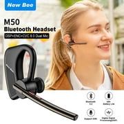 Bluetooth Headsets for Cell Phone M50 Hands-free Ear-Hook Bluetooth Earpiece with Dual Microphone