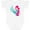 AA-White, variant on Inktastic Mermaid And Dolphin, Mermaid With Pink Hair Girls Baby Bodysuit