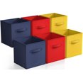 thumbnail image 1 of Sorbus Cubos de almacenamiento – Contenedores de almacenamiento plegables de 11 pulgadas con asa para organizadores y almacenamiento de armario de sala de juegos de guardería – 6 cestas de tela para j, 1 of 1