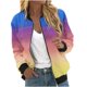 thumbnail image 2 of Ichuanyi liquidación de temperamento casual de temperamento femenino collar con chaqueta de bolsillo con cremallera estampada en manga larga abrigo casual ICHUANYI WER2023082207146, 2 of 5