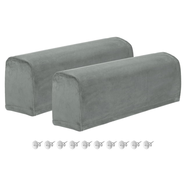 2Pcs Fundas de Silla Elásticas, Fundas de Silla de Poliéster, Gris