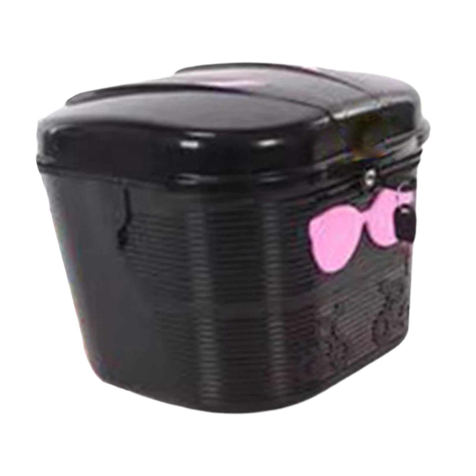 harayaa E Bike Front Basket Bicycle Cargo Rack Lock Design Large Capacity Portable Water Black and Pink