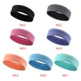 thumbnail image 3 of Sonducket Hombres Mujeres Deportes Yoga Elástico Sólido Hairband Correr Baloncesto Banda para el sudor que absorbe el sudor Uniforme atlético negro, 3 of 6
