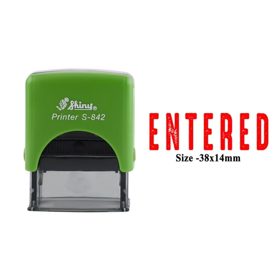 eloria-décor Entered Red Ink Self Inking Rubber Stamp Office & Commercial Use Office Stationary, DESIGN01