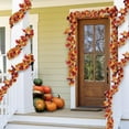 thumbnail image 2 of 3 Pack Fall Maple Leaf Garland 6Ft/Piece Artificial Autumn Maple Leaves Hanging Foliage for Home Indoor Outdoor Fireplace Wedding Thanksgiving Party Decor, 2 of 7