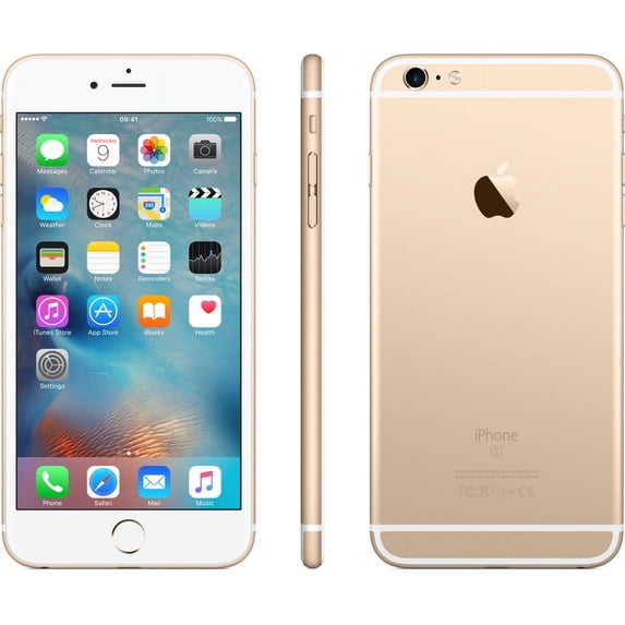 Pre-Owned GSM Unlocked, Apple, iPhone 6S Plus, Cell Phone, NFC Technology, 128GB, 2 Gigabytes RAM, Gold