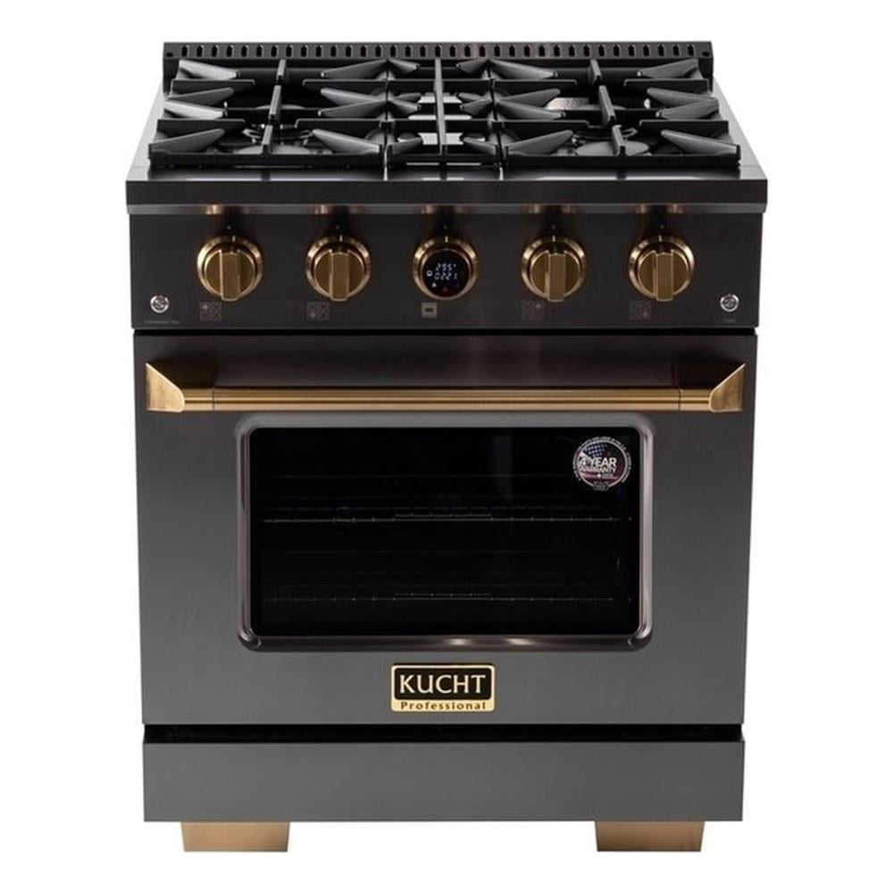 Pemberly Row 30" 4.2 cu. ft. Dual Fuel Range for Natural Gas in Titanium Steel