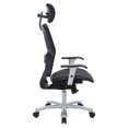 thumbnail image 4 of Chaise Ergonomique Air Grid Grande Taille avec Appuie-Tête Réglable en Tissu Noir, 4 of 12