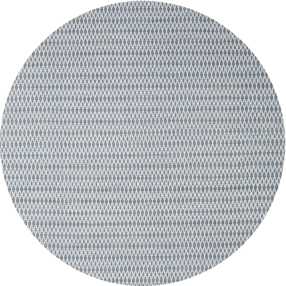 Ahgly Company Machine Washable Indoor Round Contemporary Light Slate Gray Area Rugs, 5' Round