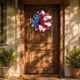 thumbnail image 4 of Nkmbld 4th of July Patriotic Wreath, Independence Day Mesh Flower Wreath Red White Blue Spring Door Wreath for Memorial Day Veterans Day Decor, 4 of 8