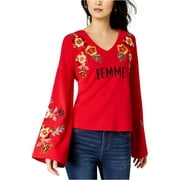 I-N-C Womens Femme Pullover Blouse, Red, X-Large