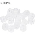 thumbnail image 3 of 0.6" Dia Cord Locks, 60 Pack Round Double Hole Stopper Elastic Cord Fastener Slider for Drawstring Bag Clothing Shoes, Clear, 3 of 5