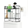 thumbnail image 2 of Over The Toilet 2-Tier Storage Shelf Organizer Metal Basket with Paper Towel Holder, 2 of 8