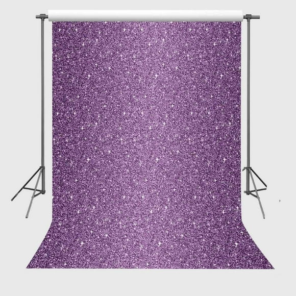 YUSDECOR 5x7ft Purple Photo Backdrop White Stars Background Photography Studio Props