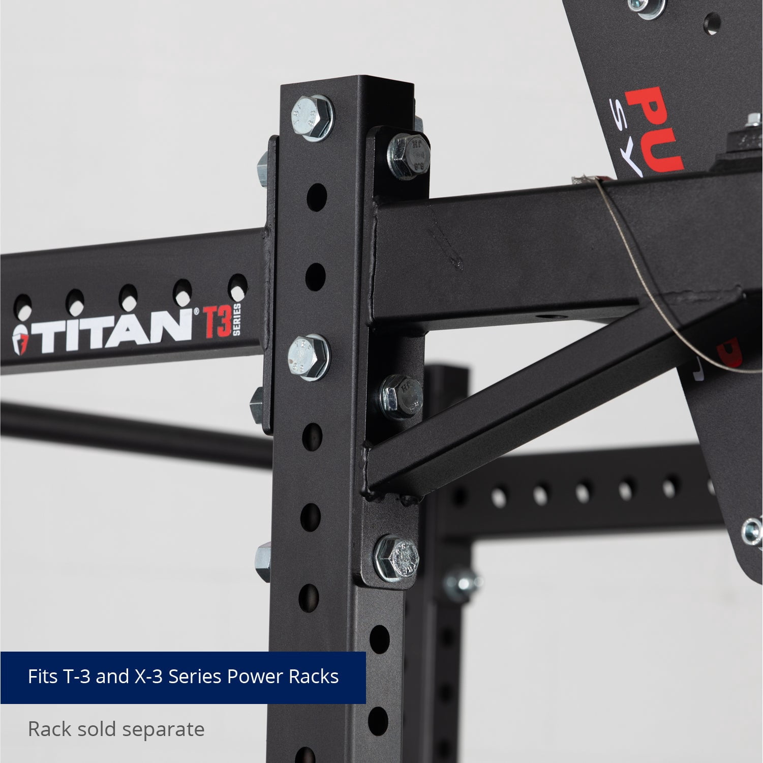Titan Fitness T-3 and X-3 Series Rack-Mounted Revolving Pull-Up System, 1.25” or 2” Pull-Up Bars