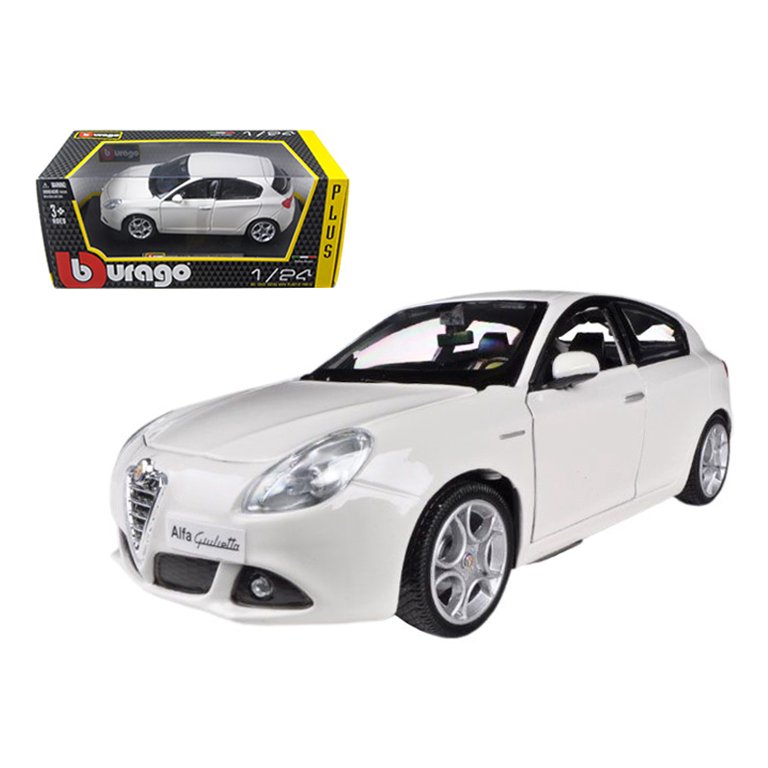 Alfa Romeo Giulietta White 1/24 Diecast Car Model by Bburago