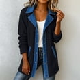 thumbnail image 6 of Wovilon Women's Corduroy Snap Front Jacket with Contrast Collar and Pockets, Relaxed Fit Long Sleeve Casual Coat for Fall and Winter Daily Wear, 6 of 9