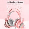 thumbnail image 4 of Auriculares estéreo para juegos Atrasee para PS4, PC, Xbox One, PS5, control. Auriculares supraaurales con cancelación de ruido, micrófono, luz LED, graves envolventes y orejeras suaves con memoria pa, 4 of 5