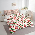 thumbnail image 3 of Castle Fairy Gingerbread Man 7-Piece Twin Bedding Sets for Teenagers,Green Red Bedding Comforter Set,Merry Christmas Breathable Sheet Sets,Super Cozy Room Decor, 3 of 8
