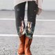 thumbnail image 1 of Puntoco - Pantalones de mujer con estampado casual, cintura media, pantalones largos sueltos, pantalones de yoga Puntoco Puntoco-6624, 1 of 5