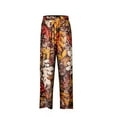 thumbnail image 5 of Fesfesfes Women Pant Printing Ankle-Length Pants Pokets Casual Elastic Trousers Long Harem Pant, 5 of 5