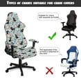 thumbnail image 6 of SCRAWLGOD Dachshund Rose Floral Print Blue Print 4 Pieces Gaming Chair Cover, Breathable Computer Chair Protector with Armrest Covers Washable Slipcover for High Back Gaming Chair with Elastic Band, 6 of 7