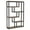 Brown, variant on Demi Bonn 6 Tier Bookshelf, Wood and Metal Bookcase Storage Organizer, 69" Tall Display Standing Staggered Shelf Unit for Bedroom, Living Room, Black