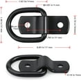 thumbnail image 2 of D Ring Tie Down Anchor 1/4" Heavy Duty Trailer Anchor Lashing Rings 2400 lbs Capacity Trailers Trucks Bed Anchors Bracket Hooks Kit for SUV,RV,Camper,Van,Car,Boats, Motorcycles Surface Mount (Black), 2 of 5