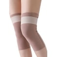 thumbnail image 3 of Velcro Knee Warmer Pads Sleeves Leg Warmers Boot Gaiter Magic Tape Sport Recover Unisex Topper Stocking Care Knee Protection (50cm Beige,XL), 3 of 7