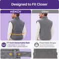 thumbnail image 2 of KEKOY Ultra Soft Heating Pad for Back and Shoulder Relief, Extra Large Electric Heat Pad with 4 Heat Settings, 24"x37", 2-Hour Auto Shut-Off & Machine Washable, Gray, 2 of 12