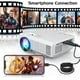 Mini Projecteur Vidéo Portable avec Bluetooth, 7500Lumens Full HD 1080P Pris en Charge, Écran de Projecteur de 100" Inclus – image 2 sur 8