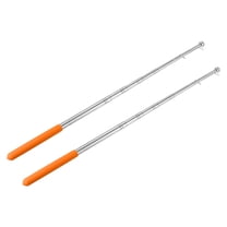 4 Feet Extendable Portable Telescopic Handheld Tour Flag Pole, Yellow 2 Pack