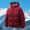 thumbnail image 2 of Winter Warm Thickened Down Jacket Windproof Cold Weather Coat With Hood Outdoor Thermal Insulated For Daily Use, 2 of 3