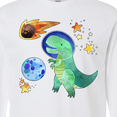 thumbnail image 4 of Inktastic Tyrannosaurus Rex Vs. Meteor Fun Space Dinosaur Long Sleeve T-Shirt, 4 of 5