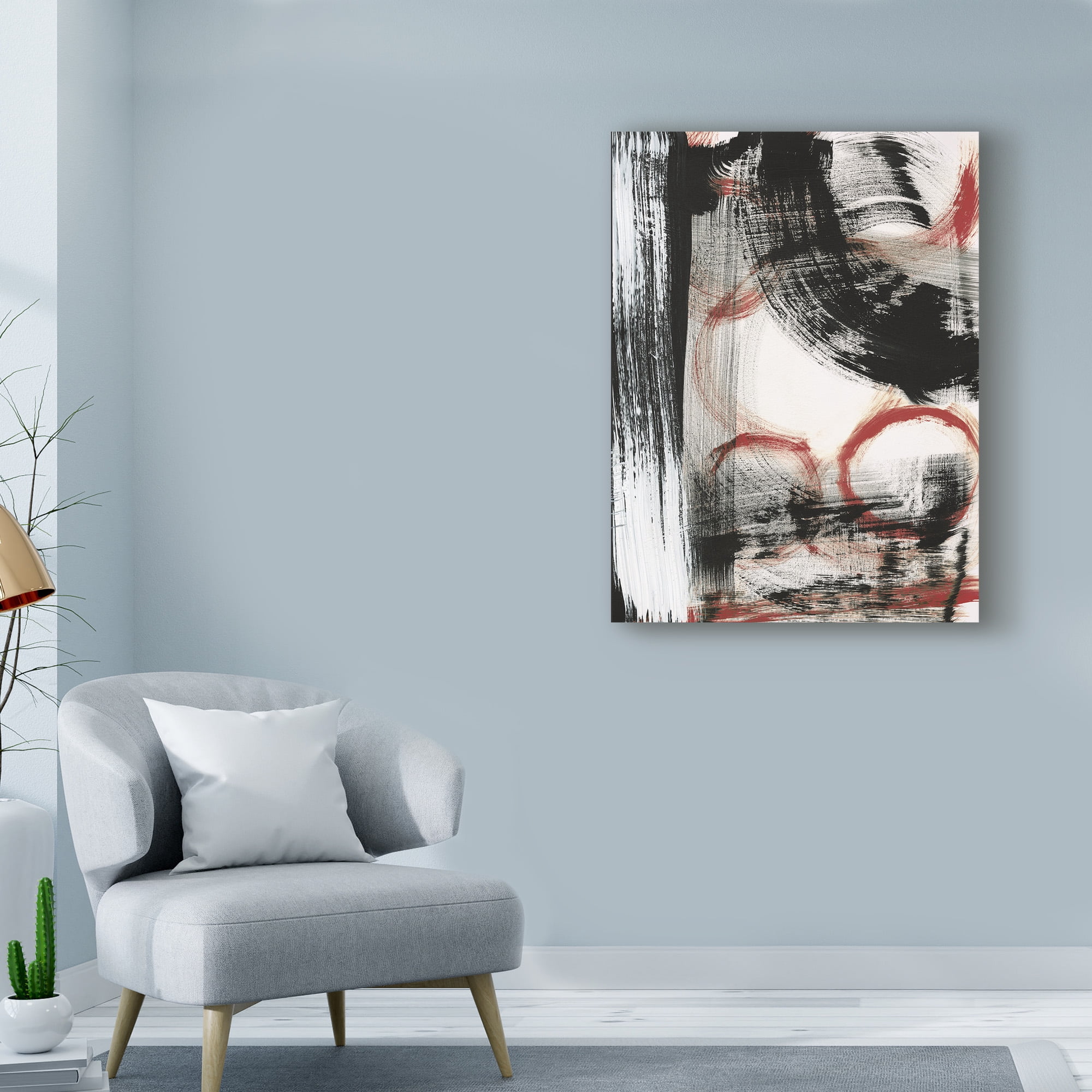 Trademark Fine Art 'LPs in 33 III Red' Canvas Art by Sue Schlabach