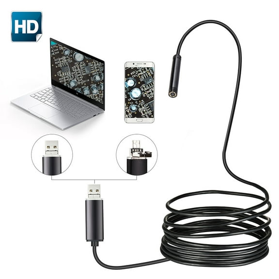 Two-in-one USB 5.5mm mobile phone endoscope industrial pipeline auto repair inspection cord endoscope cord (5m)