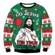 thumbnail image 2 of Suéteres navideños feos, jerséis verdes, sudadera con estampado 3D divertido para fiestas navideñas, sudadera de Jesús para fiestas, cumpleaños y Navidad, 2 of 5