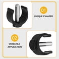 thumbnail image 3 of 4Pcs Crutches Stick Locking Clips Black ABS Steel Secure Hold Easy Attachment Comfortable Grip, 3 of 8