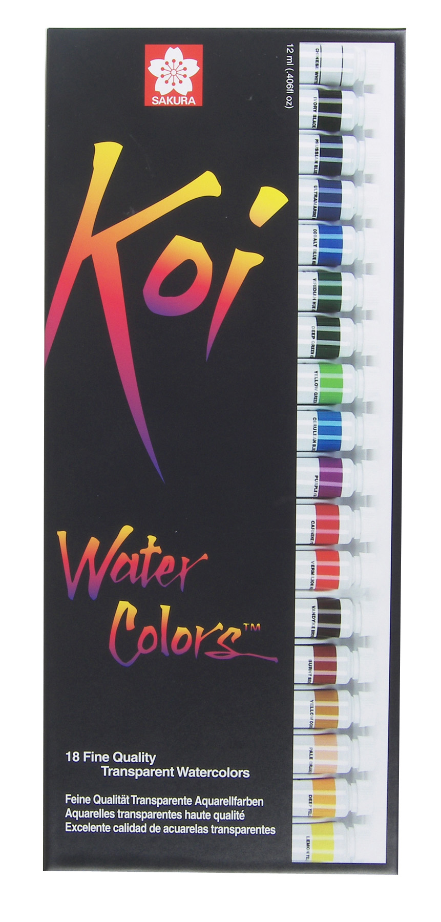 Amazon.com: Koi Watercolor Paints 12ml 18/Pkg-Assorted Colors